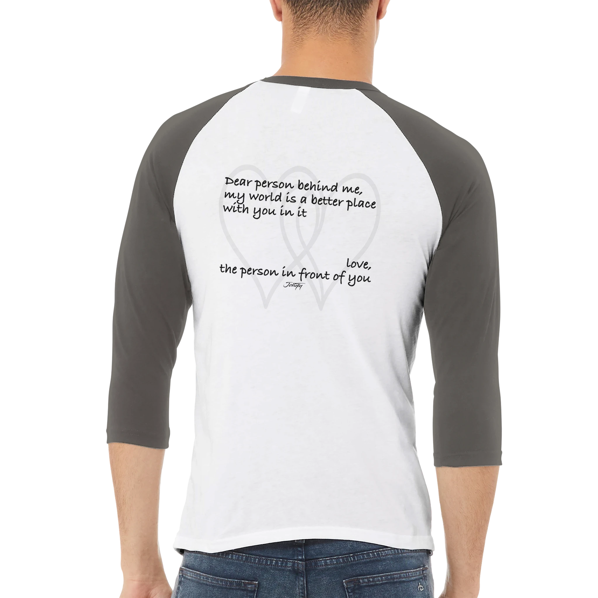 Minimalist black and white raglan shirt with the uplifting text “you are enough.” printed on the front. A motivational and self-love baseball tee promoting confidence, self-worth, and positivity.